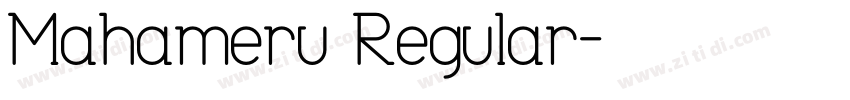 Mahameru Regular字体转换